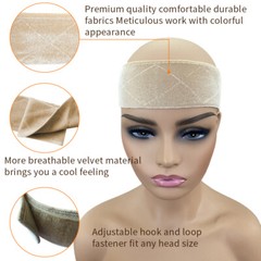 New Premium Collection Velvet Headband Accessories Wig Grip Black Begie Brown