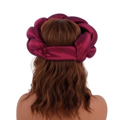 African solid color decoration sponge big Fried Dough Twists braid headband
