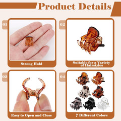 70 Pcs Mini Hair Claw Clips, Small Hair Clips for Women Girls, Non Slip Tiny Jaw