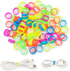 200 PCS Silicone Small Rubber Bands – 0.5 Inch Colorful Small Elastic Rubber Ban