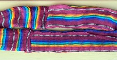 HEADBAND Burgundy Multicolor Guatemala Hand Made Cotton Head Band Colorful #DD