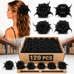 Closeout Wholesale Lot 120 PCS Double-Sided Flower Claw Clamp Hair Clips Floral