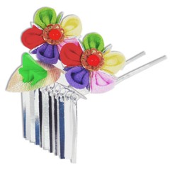 Japanese Maiko Bira-Bira Kimono Kanzashi Hair Ornament w/ Prong Chirimen #108