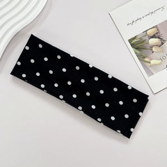 1Pc Polka Dot Yoga Elastic Headband – Fashionable Dot-Pattern Makeup Headband, S