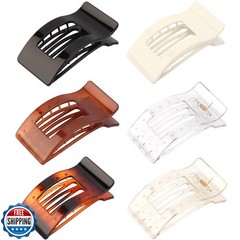 6 Pack Flat Hair Claws Clips for Women, Large Extra Strong and Thick Clips fo