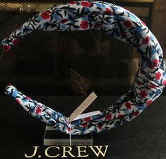 (NEW) Women’s J.Crew Floral 100% Silk Printed Knot Headband Size: OS (One Size)