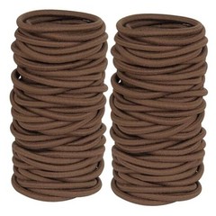 Hair Ties for Thick Hair, 120 Pack No Damage Elastic Hair Bands, Dark Brown