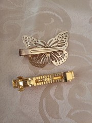 Beautiful Rhinestone Barrette And Butterfly Clip For Hair, Wedding, Prom, Formal