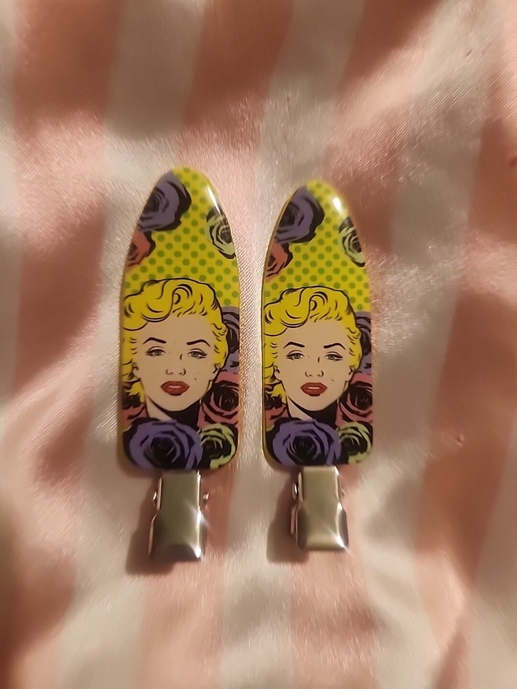 Beautiful Colorful Pair Marylin Monroe Hairclips ❤️💋🫦