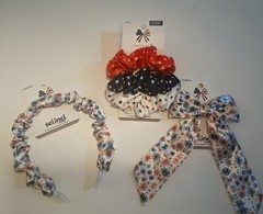 Scunci Red, White, and U Headband, scrunchies, & barrette Patriotic lot of 5
