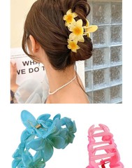 11CM Candy Color 3 Flower Sweet Large Gradient Shark Clip Hairpin Headwear Head