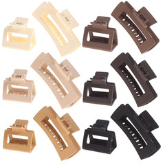 12 Pack Square Claw Clips, Big and Small Neutral Rectangle Hair Claw Clips, Non-