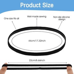 Ymapinc 9PCS Non Slip Skinny Elastic Headbands for Women Girls Men, Thin Head…