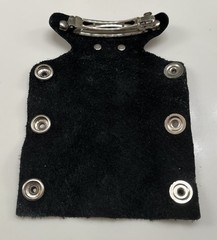 MOTORCYCLE-BIKER AESTHETIC HAWG-TYD -GENUINE LEATHER HAIR TIE/BARRETTE -5 1/2 In