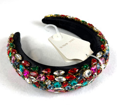 Sunday State Big Black Headband – Rhinestones Gemstones for Adult – NWT