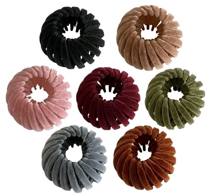 7 Pieces Bird Nest Magic Hair Clip Accessories Velvet Expandable Lot Of 2. 81