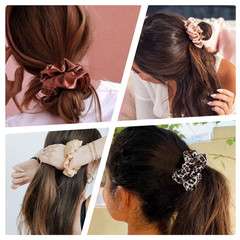 16 Scrunchies for Women – Satin Hair Ties and Bands, Big Ponytail Holders for Th