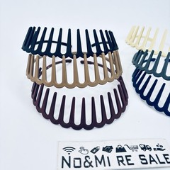 Black Brown Geometric Zigzag Headband – Plastic Hair Accessory for Women