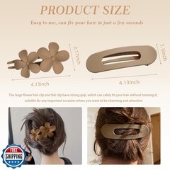 YTQDSS 8PCS Flat Hair Claws Matte Non-Slip Clips for Women, Strong Hold Hair