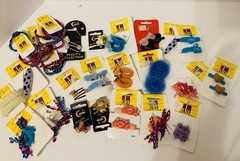 New VTG Lot of 26 Y2K 90s Hair Spring Clips Barrettes Hair Ties Pins Kid Child