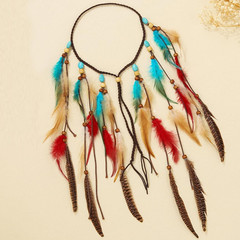 Boho Feather Headband Hippie Headpiece Indian Costume Headdress Hair Accessories