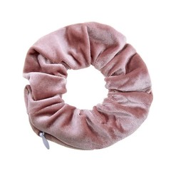 New Hidden Hair Tie Hidden Safe Sight With Zipper Hair Rope Velvet Hide Key Cash