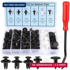 QIIYCCE 120PCS Car Clips & Plastic Rivets – 6 Popular Sizes, Fits Bumpers, Fende