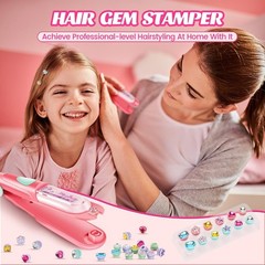 Hair Gem Stamper Kit Bling Hair Jewels Styling Tool Reusable Gems Girls