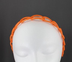 Orange headband chain link plastic 1.25″ wide headband hair band accessory