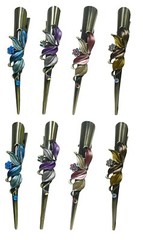 8 pc Pack Flower Alligator Duckbill Clips Beak Clips 2 ea 4 Colors YY86155-1-4-2