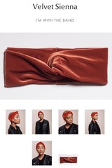 NWT I’m With The Band Velvety Sienna Burnt Orange Turban Headband Size OSFM