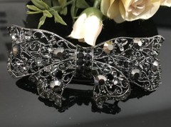 Hot USA seller beautiful Antique tone rhinestone crystal hair clip barrette 1217