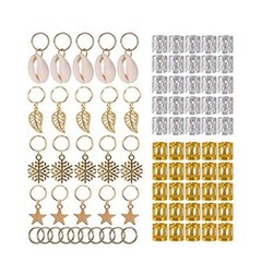 80Pcs Hair Jewelry Braid Ring Cuff Decor Pendants Dreadlocks Beads Accessories n
