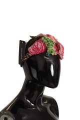 Dolce & Gabbana Multicolor Sequined Lurex Black Hair Headband 100% Authentic
