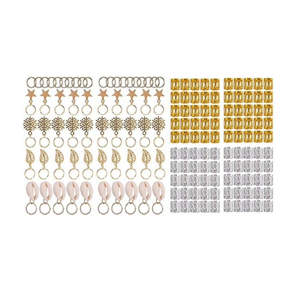 160 Mix Lot Dreadlocks Jewelry Braid Ring Cuffs Beads Hair Clips Pendants DIY