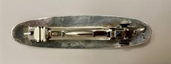 Silver-plated Abalone Shell Floral Inlay Hair Clip/Barette – HL – Made in Taiwan
