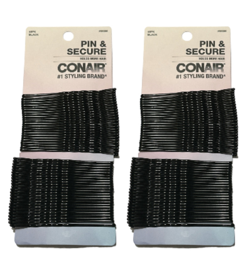 Conair Styling Essentials Black XL Bobby Pins, 48 Ct PACK OF 2