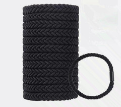 Large Braided Mens Hair Ties, for Longhairs Men Bun,Thick Black Pony Tails Ti…
