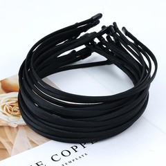 20 Pack Black Satin Cloth Fabric Covered Thin Metal Headbands DIY Crafting Pl…