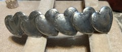 1994 Quality Crafted Made In France Danbury Pewter Hearts Row Barrette