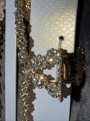 NATASHA HAIR CLIPS Faux Pearls & Rhinestones -Lead Compliant -Set of 2