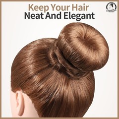 Teenitor Hair Bun Maker for Kids Girls – Donuts, Ballet D-Light Brown
