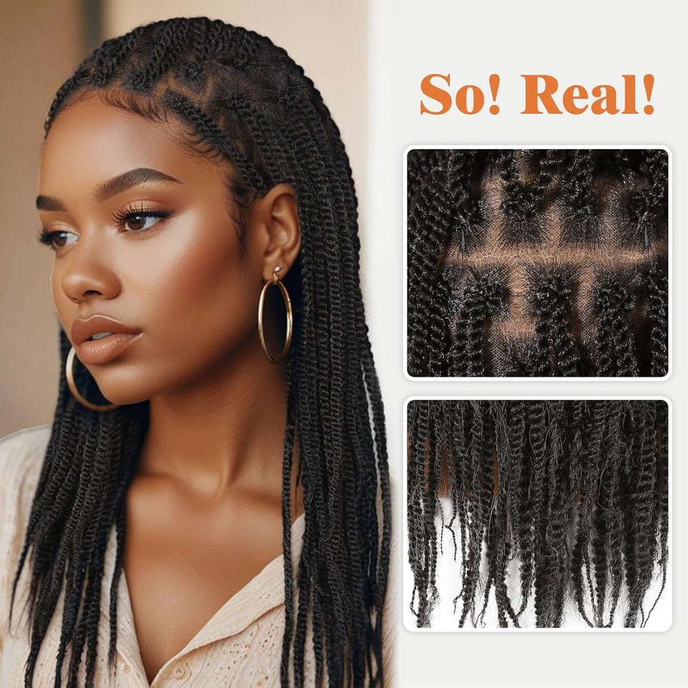 Fashion Full Lace Hand Crocheted Braided Heat Resistant dreadlocks Full Wig 18″