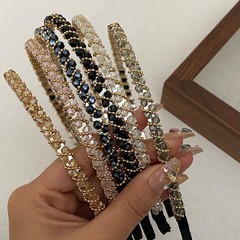 5Pcs Sparkly Rhinestone Headband Set Hair Hoops Daily Hair Accessories Gift