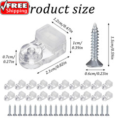 20 Pcs Glass Retainer Clips Mirror Holder Clips Plastic Glass Panel Clip with Sc