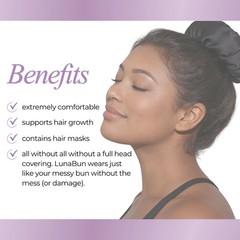 Bonnet Alternative Satin Hair Bun Sleeve Protective Sleep Hair Cover for Smoo…