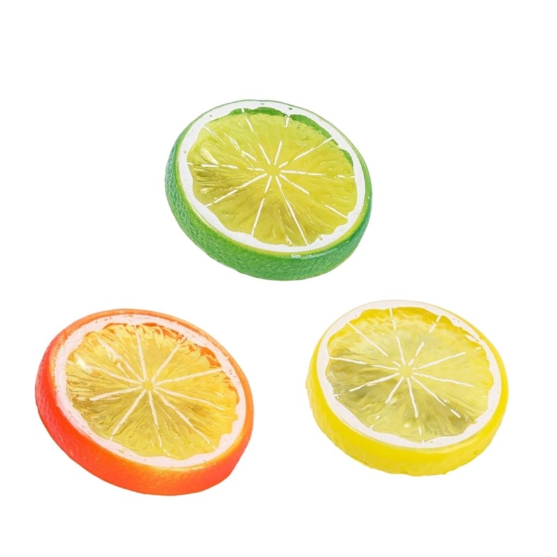 3pcs Colorful Lemon Hair Clip Funny Fruit Headbands Light weight Hair Barrettes
