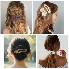 10 Pcs Flat Hair Clips, Lay Flat Claw Clips for Women Thick Thin Curly Straig…