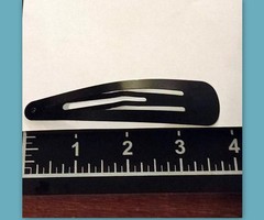 2 Extra Large 4″ Metal Snap Hair Clips pair Minimalist side Barrettes for Women