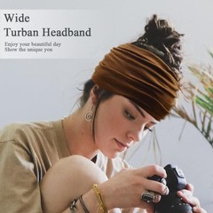 Wide Headbands for Women Stretch Headband Boho Head Bands Women’s Hair Band T…